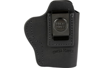 Image of Uncle Mike's IWB Leather Belt Size 04 Holster, Glock 17/19, Right Hand, Matte Black, UMIWB4MBLR