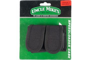 Image of Uncle Mike's KODRA Universal Double Speedloader Case, Velcro Closure, Black 8828-1