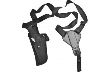 Image of Uncle Mike's Vertical Shoulder Holster, Black, Right Hand - 3-4in BBL Medium Autos