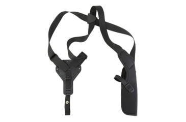 Image of Uncle Mike's Vertical, Shoulder Holster, Right Hand, Black, Open End, Kodra Nylon 83051A
