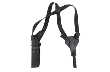 Image of Uncle Mike's Vertical, Shoulder Holster, Right Hand, Black, Open End, Kodra Nylon 83051A