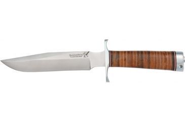 Image of Uncle Mikes Classic Model 7 Fixed Blade Knife, 7in, A-2 Tool Steel, Stacked Leather Handle BCB7L