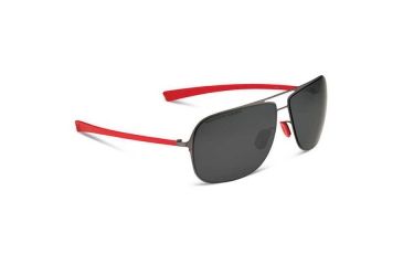 Image of Under Armour Alloy Bifocal Prescription Sunglasses, Satin Gunmetal w/Red Rubber Frame-U8600056-916101BI