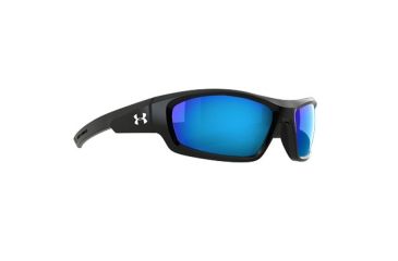 Image of Under Armour Power, Satin Black Frame, Blue Mirror Polarized Lens, U8600026-010168