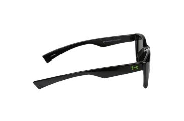 Image of Under Armour Tempest Single Vision Prescription Sunglasses, Shiny Black w/Black Rubber Frame-U8600058-000008SV