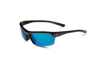 Image of Under Armour Zone 2.0, Shiny Black Frame w/Black Rubber,Gray w/Blue ML, U8600050-000161