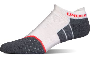 Image of Under Armour All Season Wool No Show Socks, Gray Stone, 9-11 Medium, U042-GST-MD