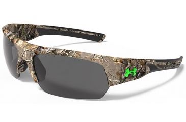 Image of Under Armour Big Shot Sunglasses, Satin Real Tree/Black Frame, Gray Lens U8630085-878700