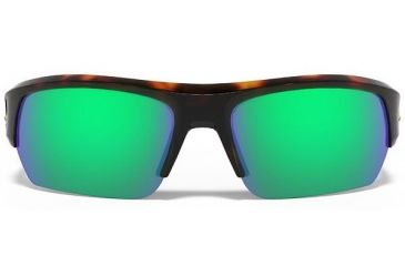 Image of Under Armour Big Shot Sunglasses, Tortosie/Black,Copper Polarized,Green Lens U8630085-960126