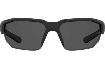 Image of Under Armour Blitzing Sunglasses with Matte Black Frame and Grey Polarized Lens, Medium, UA0012S 003-M9