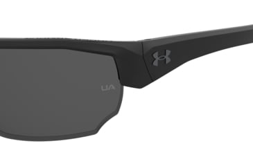 Image of Under Armour Blitzing Sunglasses with Matte Black Frame and Grey Polarized Lens, Medium, UA0012S 003-M9