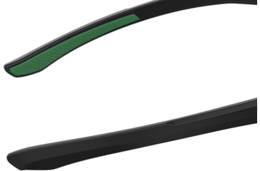 Image of Under Armour Blitzing Sunglasses with Shiny Black Frame and Green Temple Tips with Green to Grey Lens, Medium, UA0012S 7ZJ-Z9