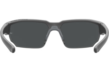 Image of Under Armour Blitzing Sunglasses with Shiny Jet Grey Frame and Grey Lens, Medium, UA0012S R6S-IR