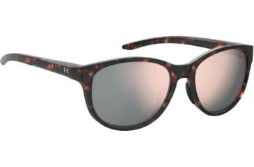 Image of Under Armour Breathe Sunglasses with Brown Havana Frame and Rose Gold Mirror Lens, Medium, UA0014GS 086-0J