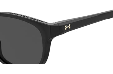Image of Under Armour Breathe Sunglasses with Shiny Black Frame and Grey Lens, Medium, UA0014GS 807-IR