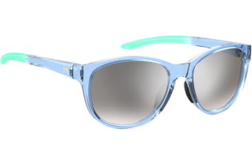 Image of Under Armour Breathe Sunglasses with Transparent Azure Frame and Silver Mirror Lens, Medium, UA0014GS MVU-IC