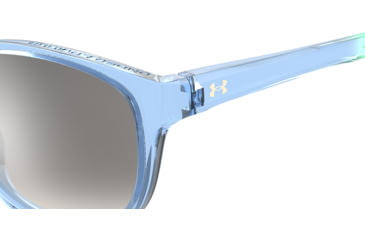Image of Under Armour Breathe Sunglasses with Transparent Azure Frame and Silver Mirror Lens, Medium, UA0014GS MVU-IC