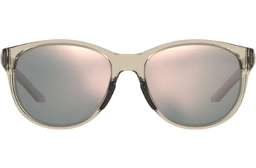 Image of Under Armour Breathe Sunglasses with Transparent Grey Frame and Rose Gold Mirror Lens, Medium, UA0014GS 10A-0J