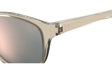 Image of Under Armour Breathe Sunglasses with Transparent Grey Frame and Rose Gold Mirror Lens, Medium, UA0014GS 10A-0J