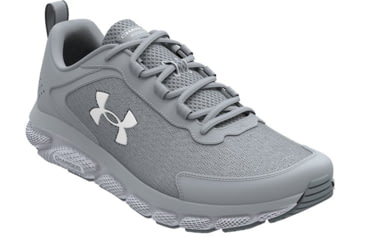 Image of Under Armour Charged Assert 9 Running Shoes - Mens, Mod Gray / White, 14, 302459010114