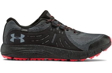 Image of Under Armour Charged Bandit Trail GTX Trailrunning Shoe- Mens, Black / Black / Wire, Medium, 8, 3022784-001-8