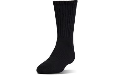 Image of Under Armour Charged Cotton 2.0 Socks, Pack of 6, Black/Gray, 6-7.5 Youth Medium, U322-BLK/GRY-YM