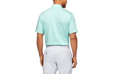 Image of Under Armour Charged Cotton Scramble Stripe Polo - Mens, Extra Large, Aqua Float, 1323455791XL