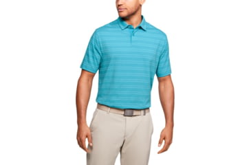 Image of Under Armour Charged Cotton Scramble Stripe Polo - Mens, 2XL, Escape, 13234554502X