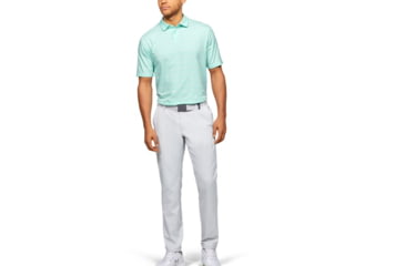 Image of Under Armour Charged Cotton Scramble Stripe Polo - Mens, 3XL, Aqua Float, 13234557913X