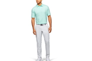 Image of Under Armour Charged Cotton Scramble Stripe Polo - Mens, Small, Aqua Float, 1323455791SM
