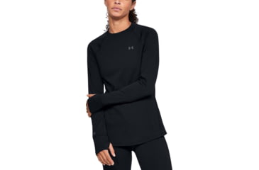 Image of Under Armour ColdGear Base 2.0 Crew Long Sleeve Shirt - Womens, Black, 2X-Large, 13433210012X
