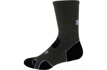 Image of Under Armour Coldgear Hitch Heavy Cushion Boot Socks, Sage/Gray, Large, UA4661-SAG/GRY-LG 
