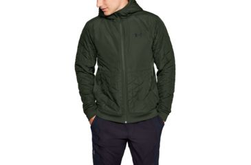 Image of Under Armour ColdGear Reactor Performance Hybrid Jacket - Mens, Baroque Green/Black, Medium, 1342692-310-MD