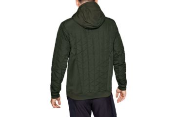 Image of Under Armour ColdGear Reactor Performance Hybrid Jacket - Mens, Baroque Green/Black, Medium, 1342692-310-MD