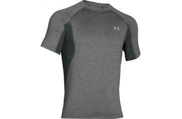 Image of Under Armour CoolSwitch Trail Short Sleeve T-Shirt - Men's-Granite/Reflective-Small