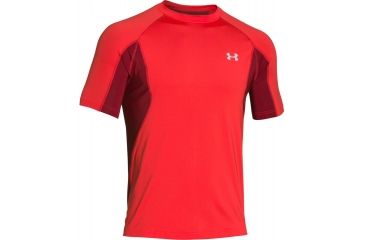 Image of Under Armour CoolSwitch Trail Short Sleeve T-Shirt - Men's-Rocket Red/Reflective-Small