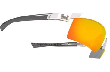 Image of Under Armour Core 2.0 Sunglasses, White/Gray Frame, orange Multiflection Lens U8600082-100941
