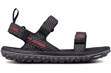 Image of Under Armour Fat Tire Sandal - Mens, Anthracite/Zinc Gray/Pierce, 8, 1293328-100-8