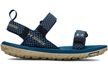 Image of Under Armour Fat Tire Sandal - Mens, Petrol Blue/Khaki Base/Khaki Base, 14, 1293328-401-14