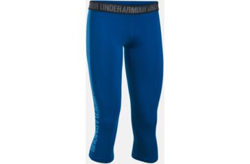 Image of Under Armour Favorite Graphic Capri - Women's-Royal-Carolina Blue/Carolina Blue-Medium