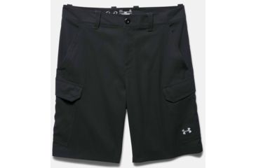 Image of Under Armour Fish Hunter Cargo Short - Men's-Black/Amalgam Gray-34 Waist