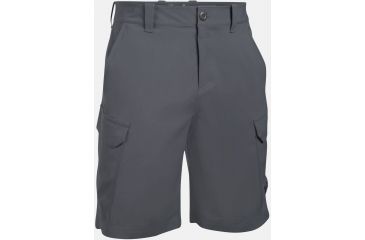 Image of Under Armour Fish Hunter Cargo Short - Men's-Rhino Gray/Black-32 Waist