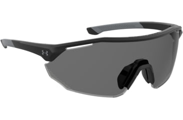 Image of Under Armour Force 2 Sunglasses with Matte Black Frame and Grey Lens, Medium, UA0011S 003-KA