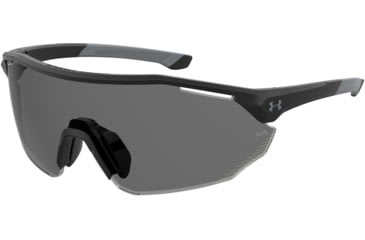 Image of Under Armour Force 2 Sunglasses with Matte Black Frame and Grey Lens, Medium, UA0011S 003-KA