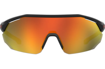 Image of Under Armour Force 2 Sunglasses with Matte Black/Grey Frame and Orange Mirror Lens, Medium, UA0011S RC2-50
