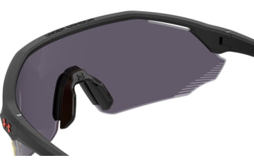 Image of Under Armour Force 2 Sunglasses with Matte Black/Grey Frame and Orange Mirror Lens, Medium, UA0011S RC2-50