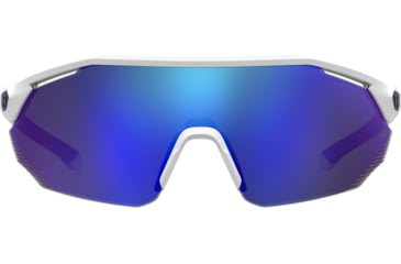 Image of Under Armour Force 2 Sunglasses with Matte White/Grey Frame and Blue Mirror Lens, Medium, UA0011S WWK-W1