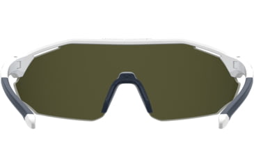 Image of Under Armour Force 2 Sunglasses with Matte White/Grey Frame and Blue Mirror Lens, Medium, UA0011S WWK-W1