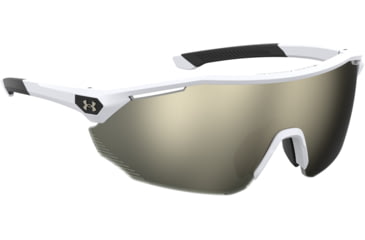 Image of Under Armour Force 2 Sunglasses with Shiny Halo Grey Frame and Ivory Mirror Lens, Medium, UA0011S KB7-UE