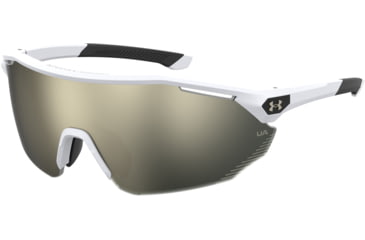 Image of Under Armour Force 2 Sunglasses with Shiny Halo Grey Frame and Ivory Mirror Lens, Medium, UA0011S KB7-UE